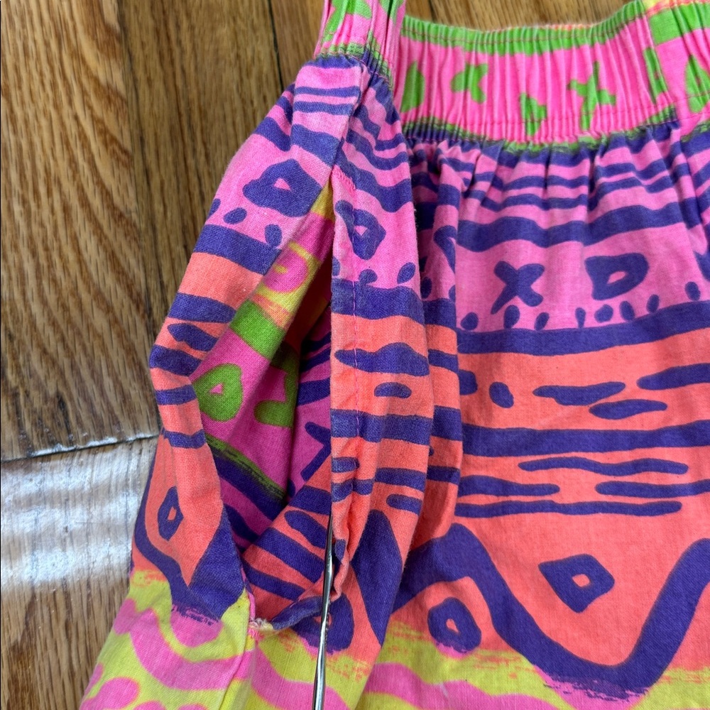 Vintage Ocean Pacific Neon Geometric Design Surf Shorts 80’s - Picture 3 of 16